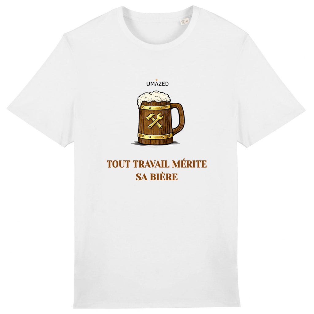 Tshirt biere | Fun drôle humour | Cadeau | Coton bio | UMAZED France - face_0