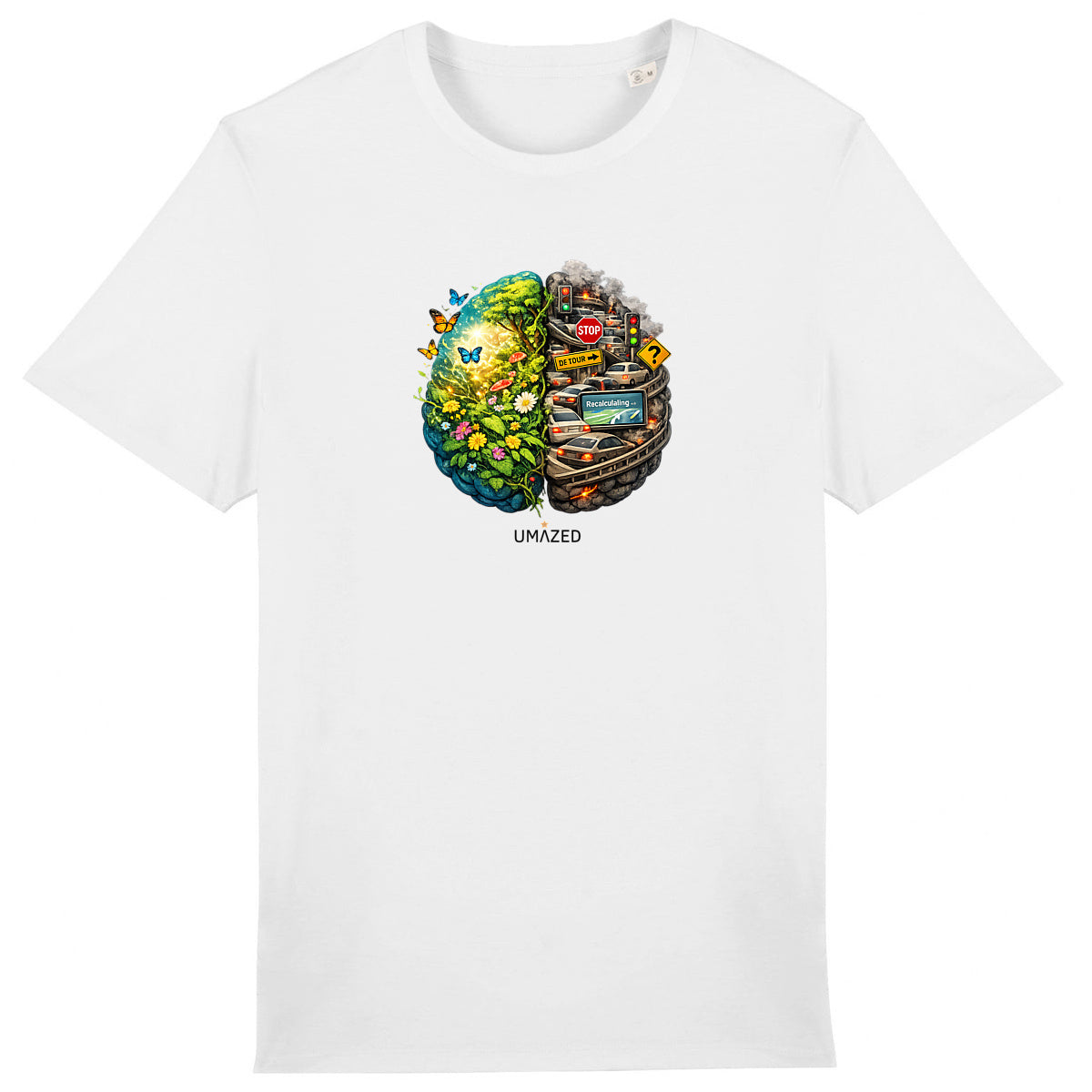 Tshirt cerveau hyperactif | Fun drôle humour | Cadeau | Coton bio | UMAZED France - face_0