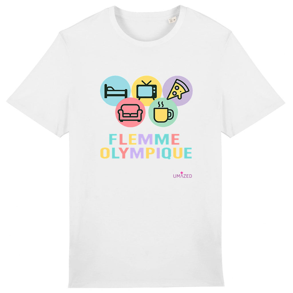 T shirt fun drôle humour flemme |Coton Bio Made in France | UMAZED - face_0