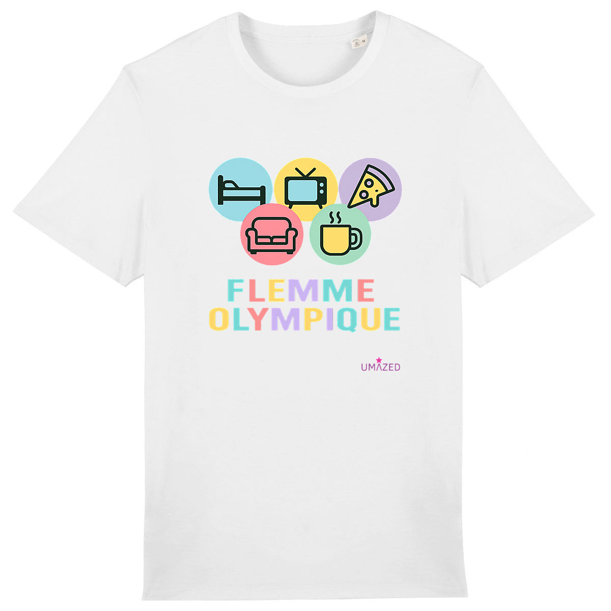 T shirt fun drôle humour flemme |Coton Bio Made in France | UMAZED - face_0