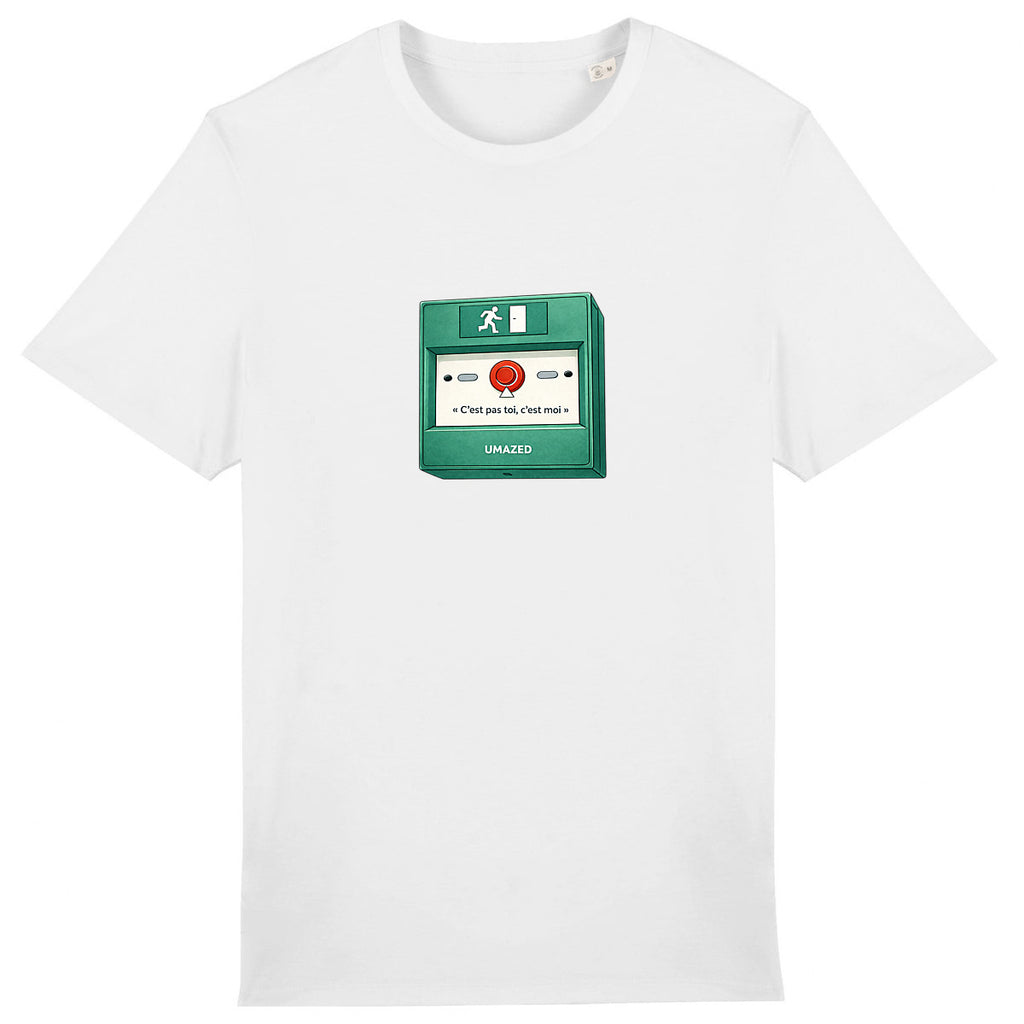 T-shirt drôle fun urgence rupture | Tee sh irt Coton Bio France | Cadeau | UMAZED - face_0