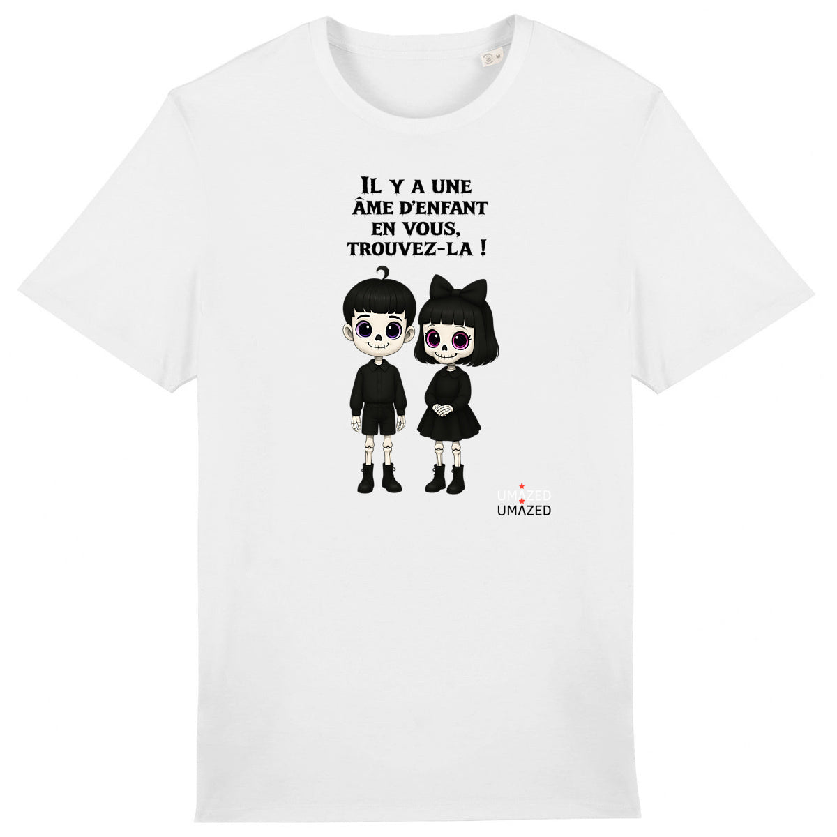 ? T shirt humour noir Halloween | Tee shirt Coton Bio Made in France | |UMAZED - face_0