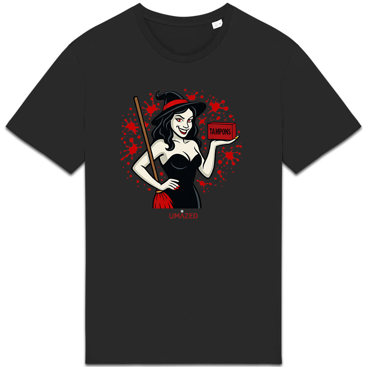 Tshirt sorcière | Fun drôle humour | Cadeau | Coton bio | UMAZED France - face_1