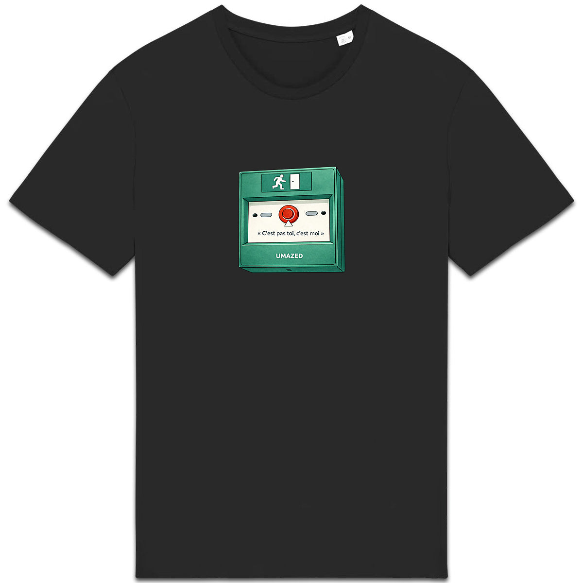 T-shirt drôle fun urgence rupture | Tee sh irt Coton Bio France | Cadeau | UMAZED - face_1