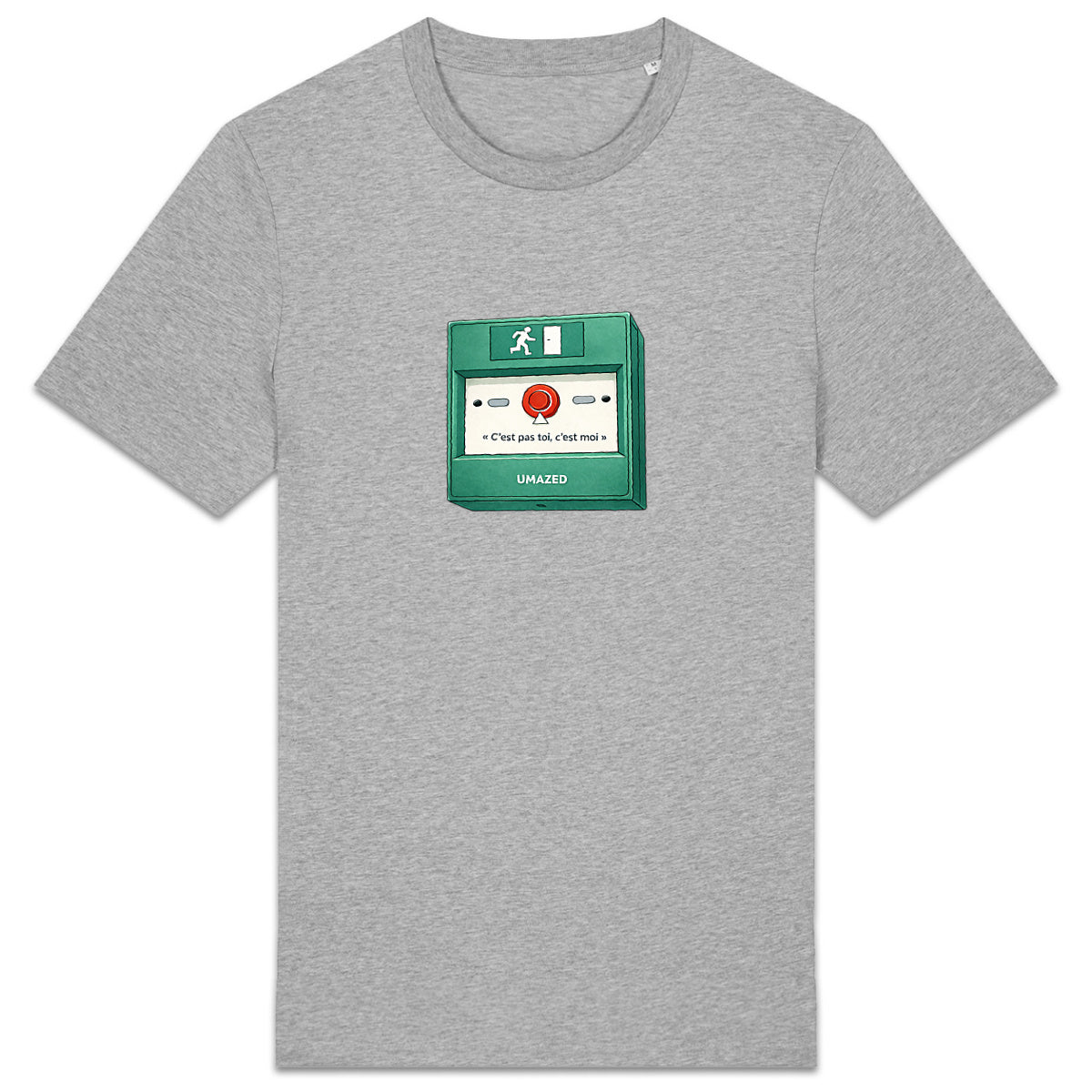 T-shirt drôle fun urgence rupture | Tee sh irt Coton Bio France | Cadeau | UMAZED - face_2