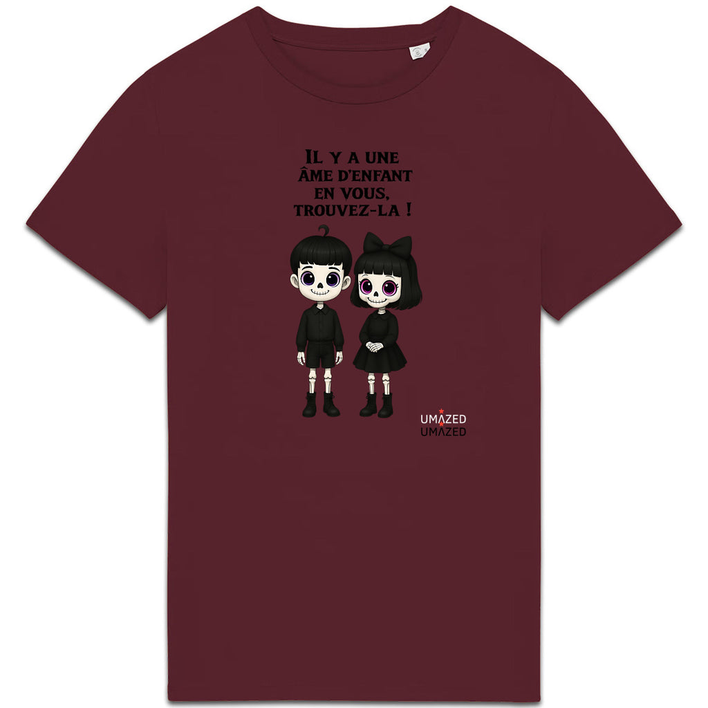 ? T shirt humour noir Halloween | Tee shirt Coton Bio Made in France | |UMAZED - face_2