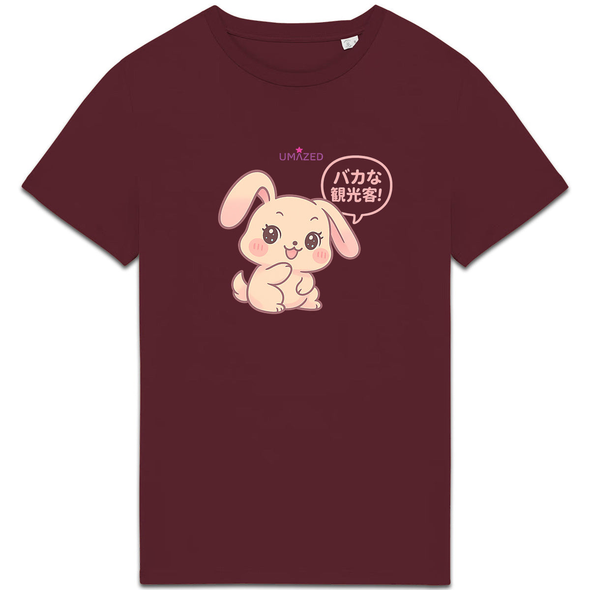 ? “Stupid Tourists” – T-shirt Lapin Kawaii | Coton Bio | Made in France - face_2