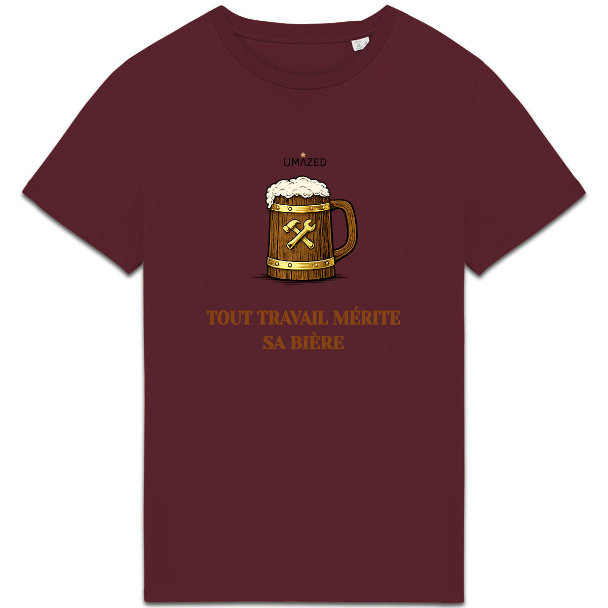 Tshirt biere | Fun drôle humour | Cadeau | Coton bio | UMAZED France - face_3