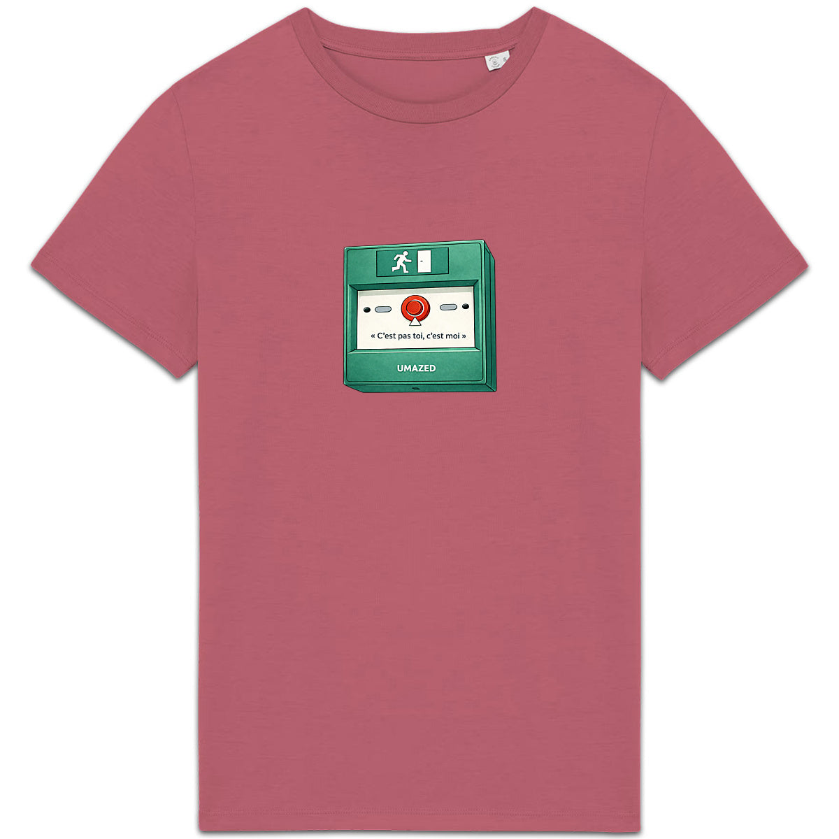 T-shirt drôle fun urgence rupture | Tee sh irt Coton Bio France | Cadeau | UMAZED - face_3