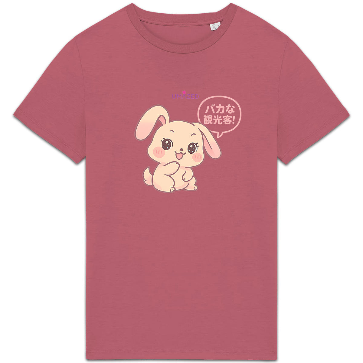 ? “Stupid Tourists” – T-shirt Lapin Kawaii | Coton Bio | Made in France - face_4