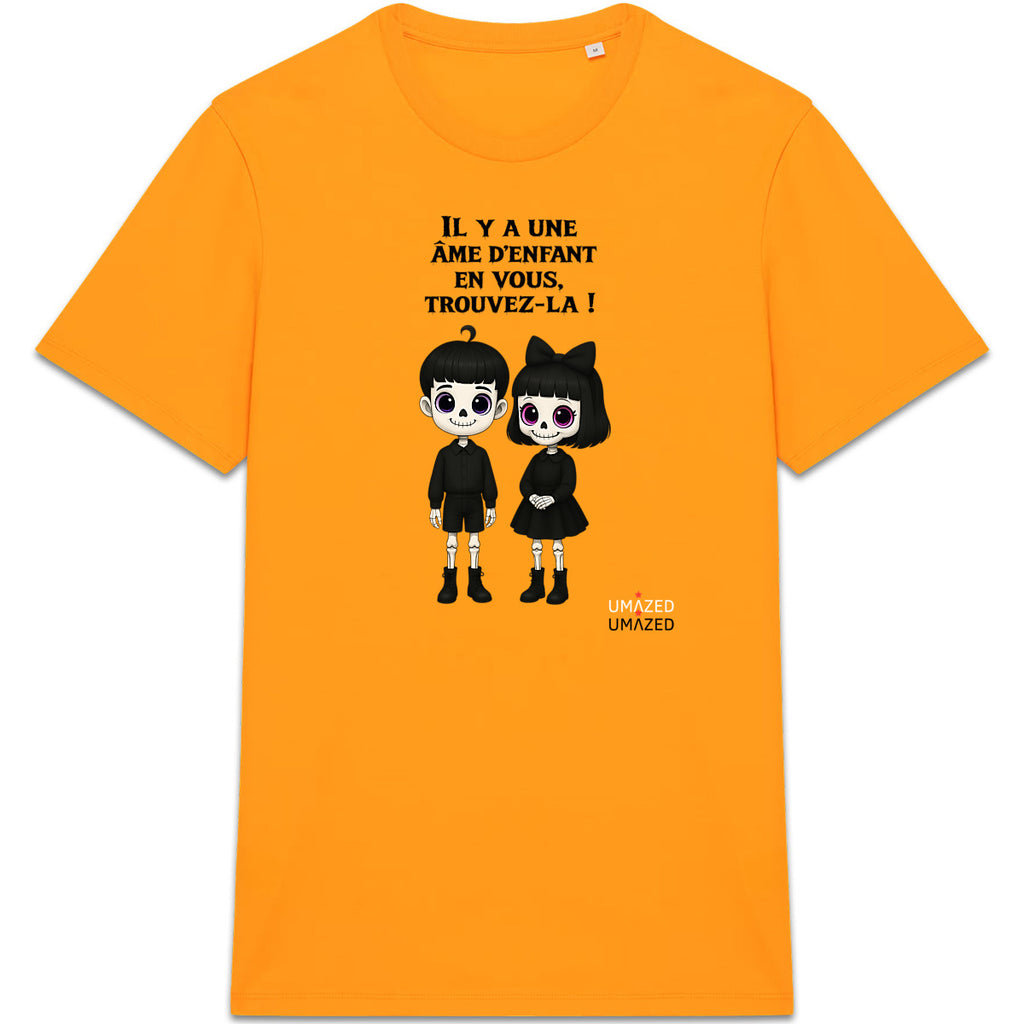 ? T shirt humour noir Halloween | Tee shirt Coton Bio Made in France | |UMAZED - face_4