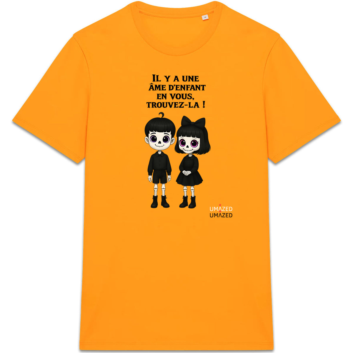 ? T shirt humour noir Halloween | Tee shirt Coton Bio Made in France | |UMAZED - face_4