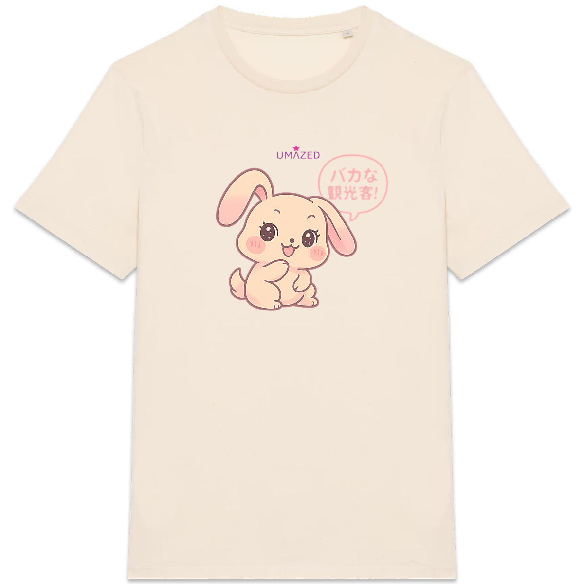 ? “Stupid Tourists” – T-shirt Lapin Kawaii | Coton Bio | Made in France - face_5