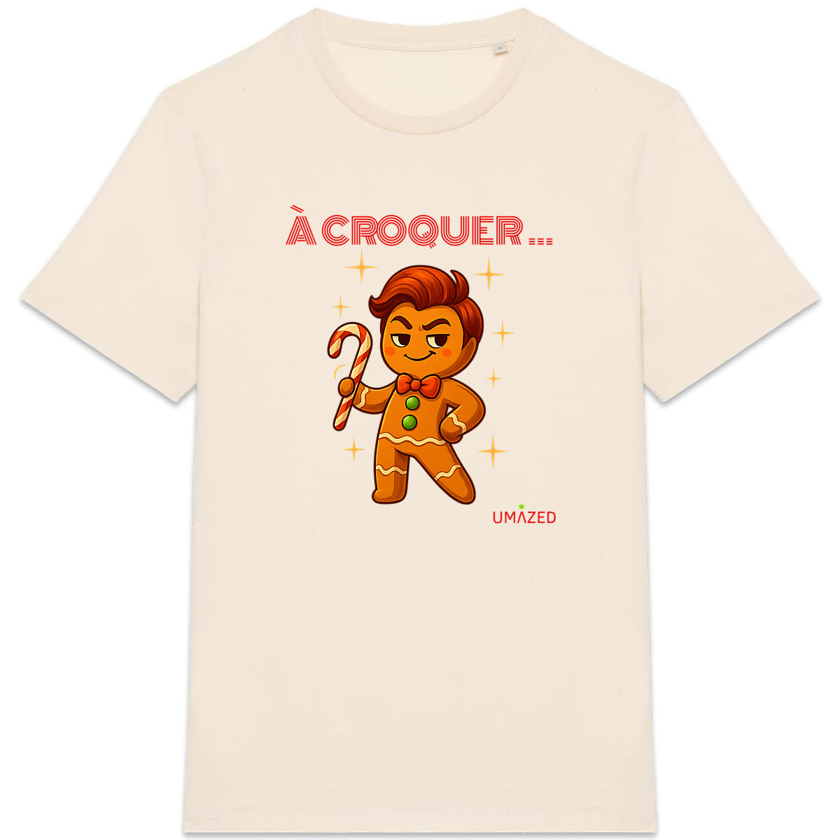 ?Noel biscuit à croquer |  Fun drôle humour | Coton bio | Made in France UMAZED - face_5