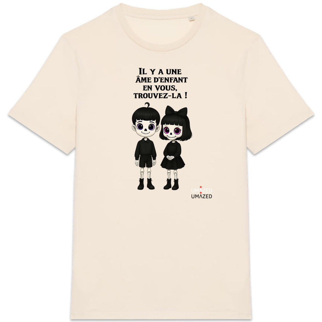 ? T shirt humour noir Halloween | Tee shirt Coton Bio Made in France | |UMAZED - face_6