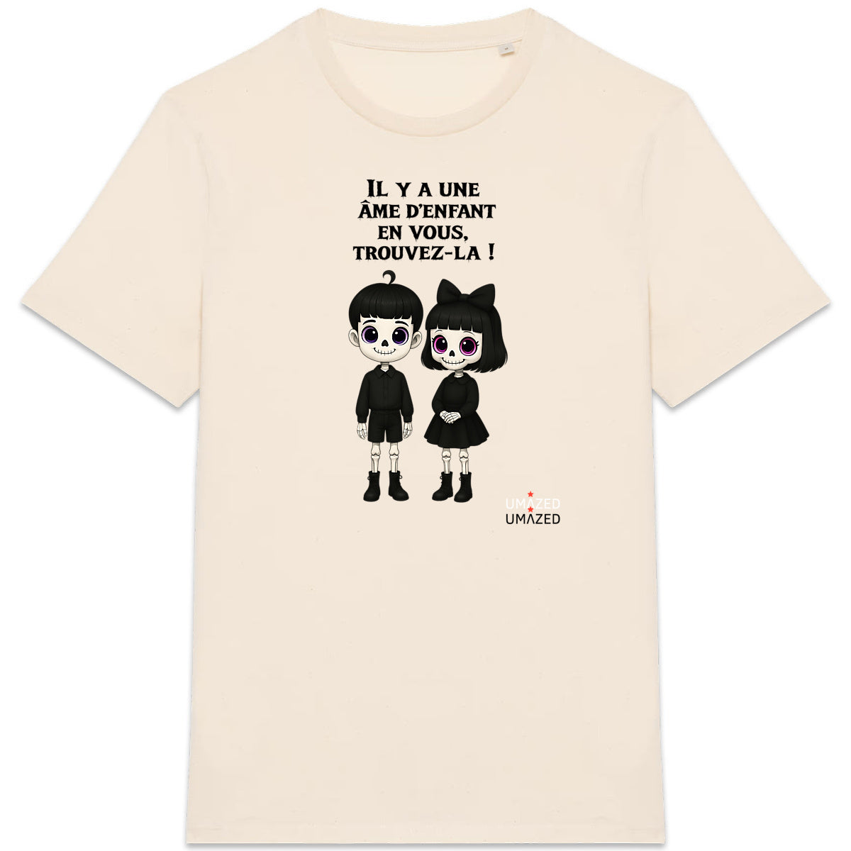 ? T shirt humour noir Halloween | Tee shirt Coton Bio Made in France | |UMAZED - face_6