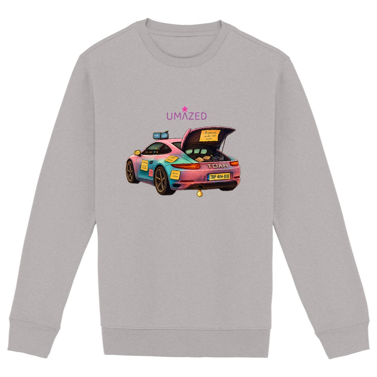 ?Pull fun drôle humour TDAH |Coton Bio Made in France | UMAZED - face_gris