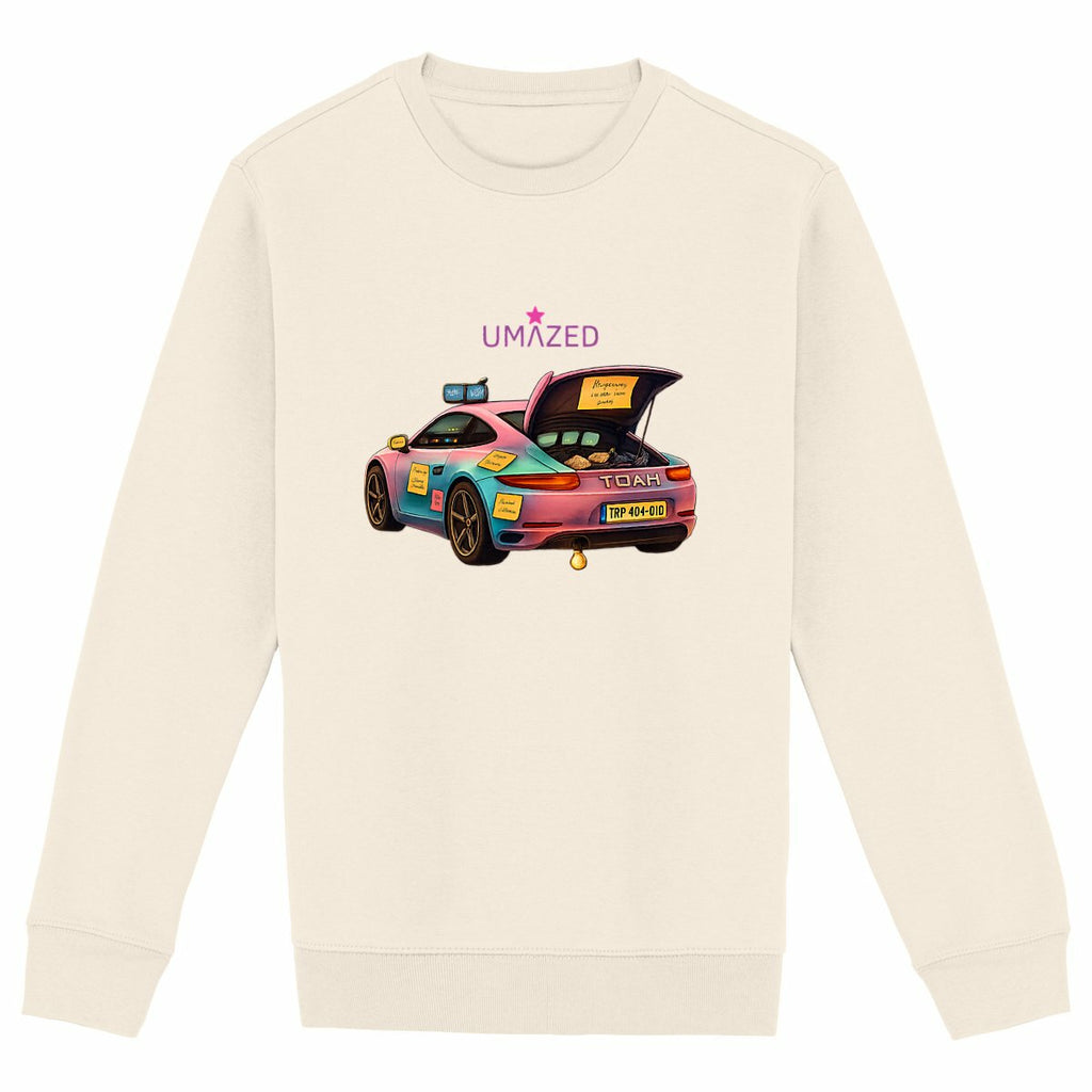 ?Pull fun drôle humour TDAH |Coton Bio Made in France | UMAZED - face_ivoire
